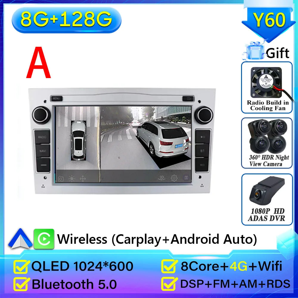 Car Radio Android Auto For Opel Corsa C D Vivaro Astra H J Vectra Antara Zafira Meriv lifestyle view