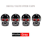 DSYCAR 4Pcs Skull Tire Valve Caps | Universal Dustproof Stem Caps lifestyle view