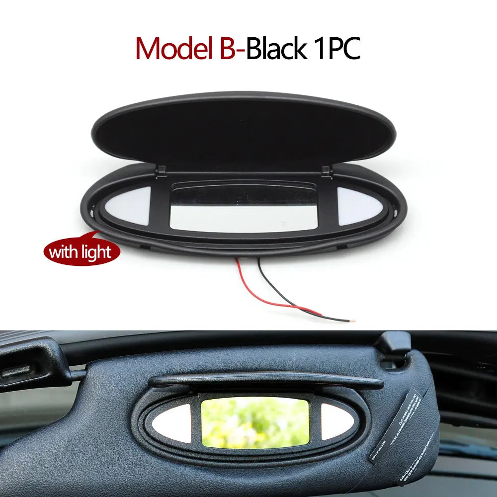 Car Left Right Makeup Sun Visor Vanity Mirror Cover Assembly For Porsche Boxster Cayman 986 987 CARRELA TARGA GT2 GT3 996 997