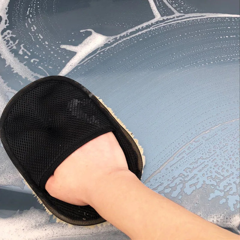 Microfiber Wool Soft Auto Car Washing Glove Cleaning Car Cleaning Glove Motorcycle Washe detail view
