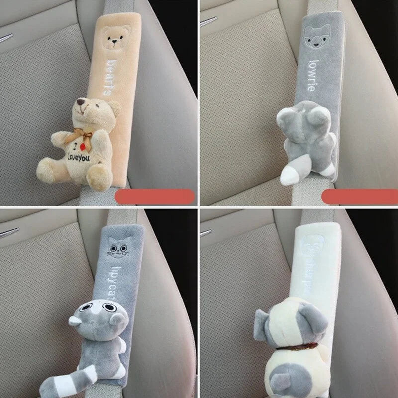 Cute Animal Car Seat Belt Pads Universal Car Seat Shoulder Strap Pad Cushion Cover Car Belt Protecto