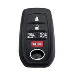 Suitable for Toyota Rav4 Corolla Camry Highlander Prius Car Key Case Silicone Key Fob Cover Remote Control Alarm Key Protector