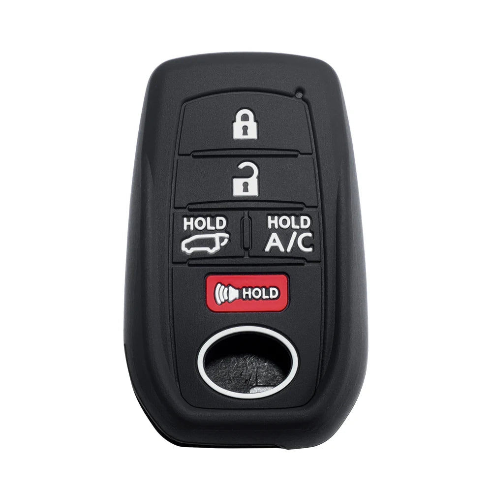 Suitable for Toyota Rav4 Corolla Camry Highlander Prius Car Key Case Silicone Key Fob Cover Remote Control Alarm Key Protector