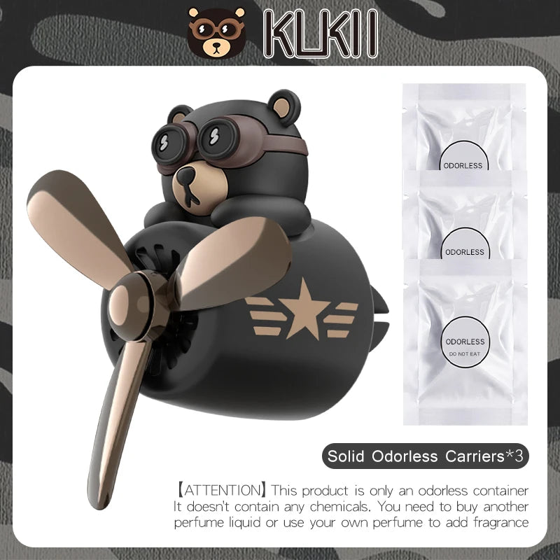 DIY perfume odorless ornaments airplane pilot bear car air fresheners decorations accessories aroma vent clip fragrance diffuser