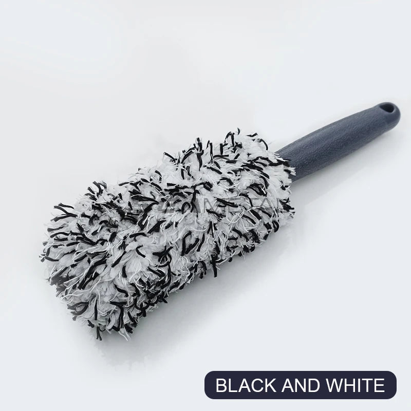 SEAMETAL Car Wheel Tire Rim Cleaning Brush Portable Plush Car Wheel Hub Brush Washing To detail view