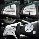ABS Car Accessories Steering Wheel Buttons Knob Trim Cover Stickers For Mercedes Benz A B C E S GLC