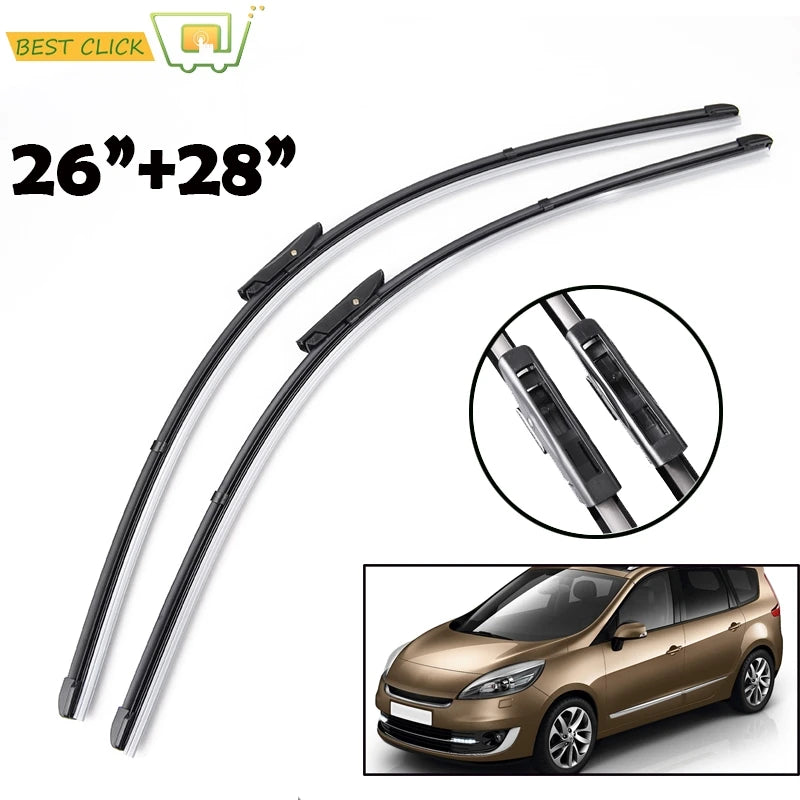 Misima Front Windshield Wiper Blades for Renault Scenic 3 Grand Scenic 3 2009-2016 | 28+26 Inch