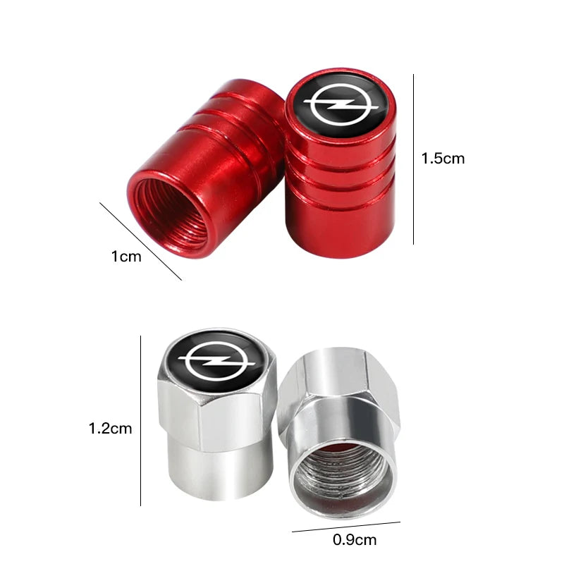 4Pcs Metal Car Wheel Tire Valve Caps | Dustproof Cover for Opel Models alternate view