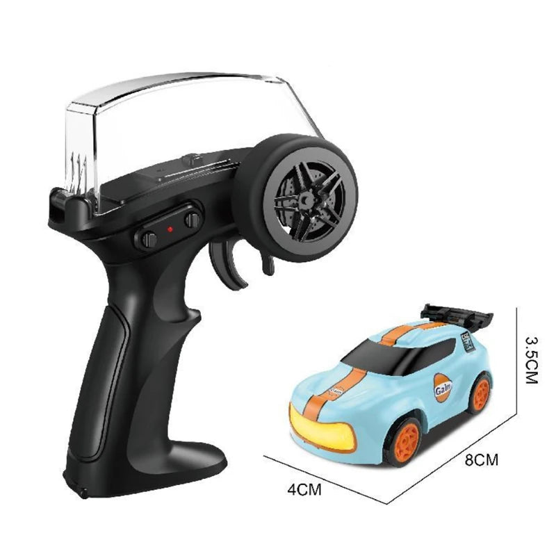 1:64 Desktop RC Drift Car 2.4G High-Speed Racing Car Four-Wheel Mini Desktop Remote Co close-up view