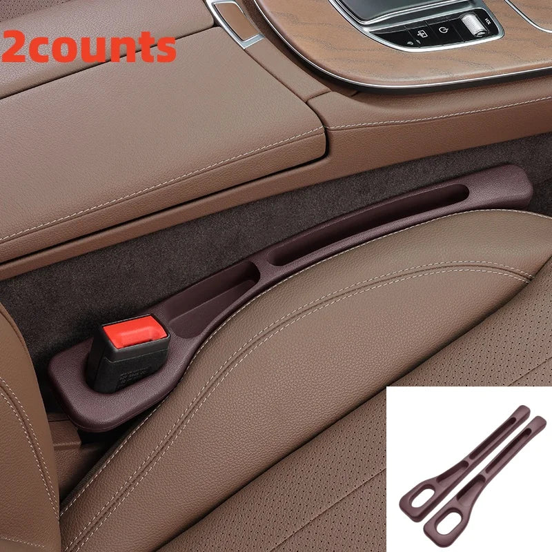 Car Seat Gap Filler Organizer – PU Waterproof Storage for Phone & Keys (2 Pack)
