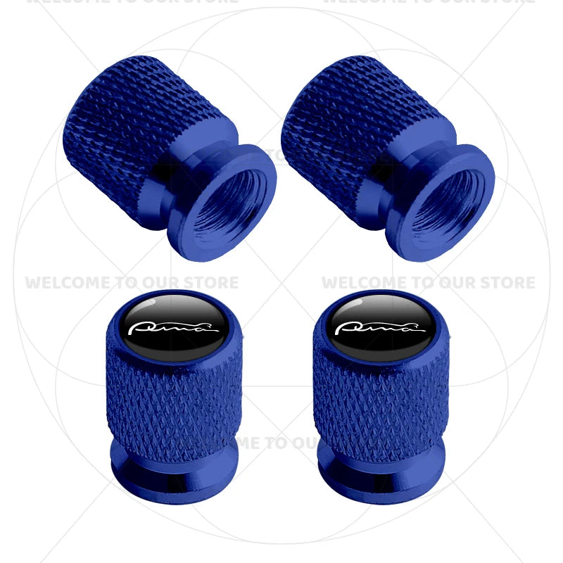 For Ford Puma Cougar Emblem MK3 MK5 MK6 MK4 ST Line 4Pcs Aluminum Car Tire Valve Ca additional angle