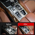 Car Styling For BMW X5 X6 E70 E71 Console Gearshift Frame Decorative Trim Strips Stainless Steel Sti