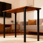 Metal Folding Table Legs, 27.56 Inch (70Cm) Height, Heavy Duty Foldable Desk Legs for close-up view