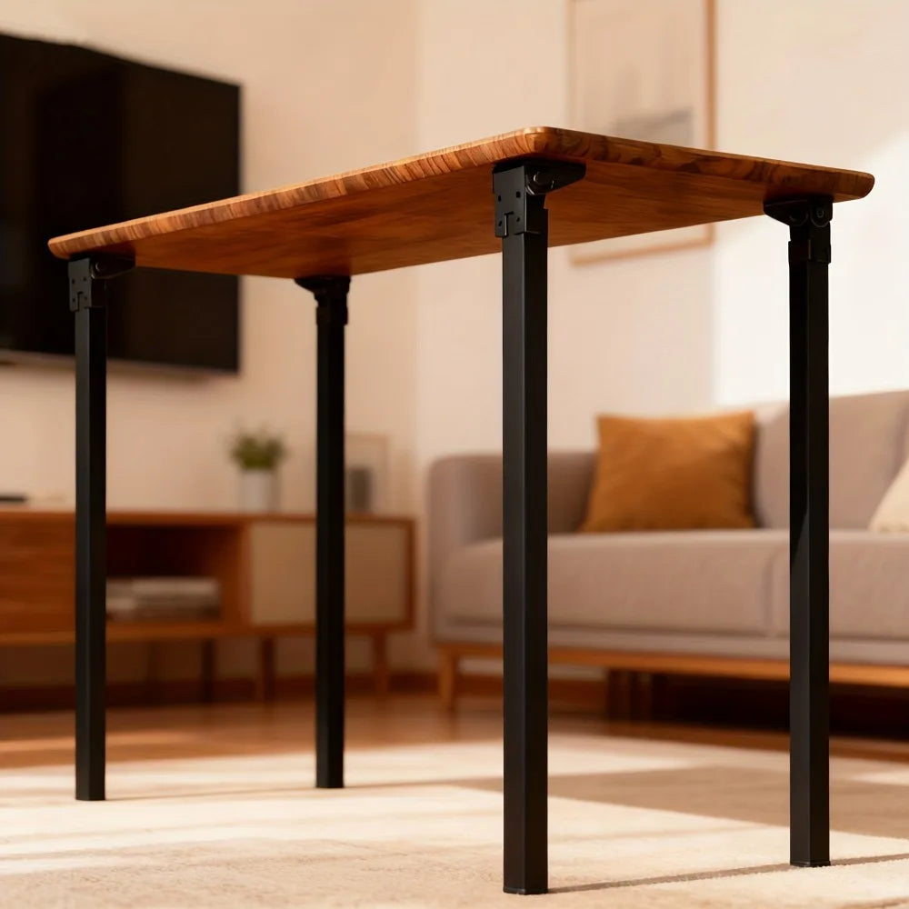 Metal Folding Table Legs, 27.56 Inch (70Cm) Height, Heavy Duty Foldable Desk Legs for close-up view