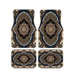 Red Bohemian Paisley Print Car Floor Mats 4Pcs Universal Anti-Slip Auto Carpet Interi lifestyle view
