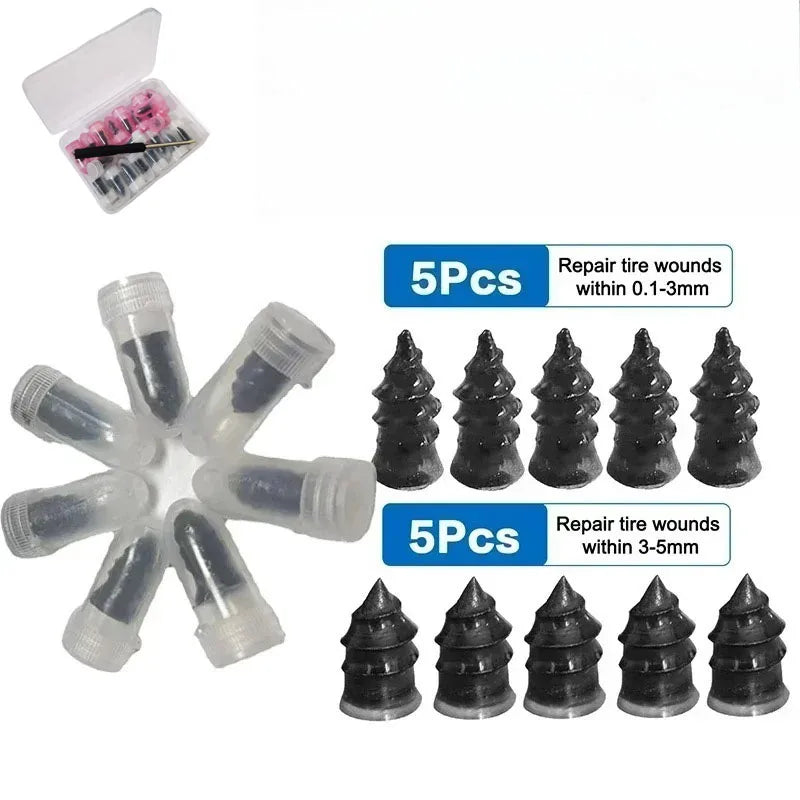 Puncture Repair Kit for Car Vacuum Tire Repair Screws Tire Rubber Screw Nails+ Tool S alternate view