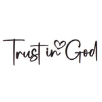 Trust In God Mirror Decal | Car Decals For Women, Christian Faith Vinyl Decal additional angle