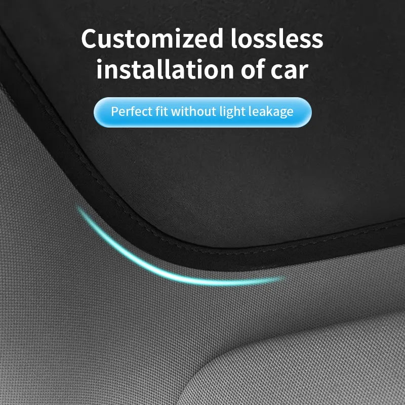 Car Ice Cloth Buckle Sunshade for Tesla Model Y Juniper 2025 | Sun Roof Interior Acces close-up view