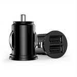 New Bling USB Car Charger 5V 2.1A Dual Port Fast Adapter Pink Car Decor Car Styling additional angle
