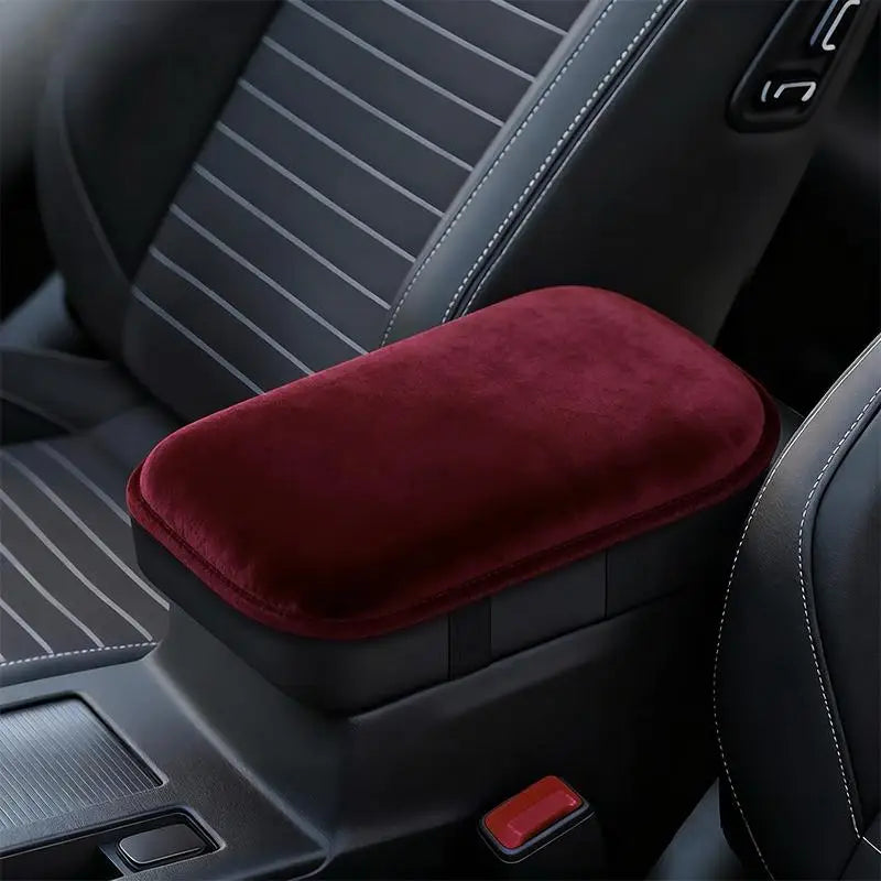 【M】Car Armrest Cushion Booster Pad Central Armrest Box Plush Pad Protection Cover Anti Scratch Universal Heightening Pad