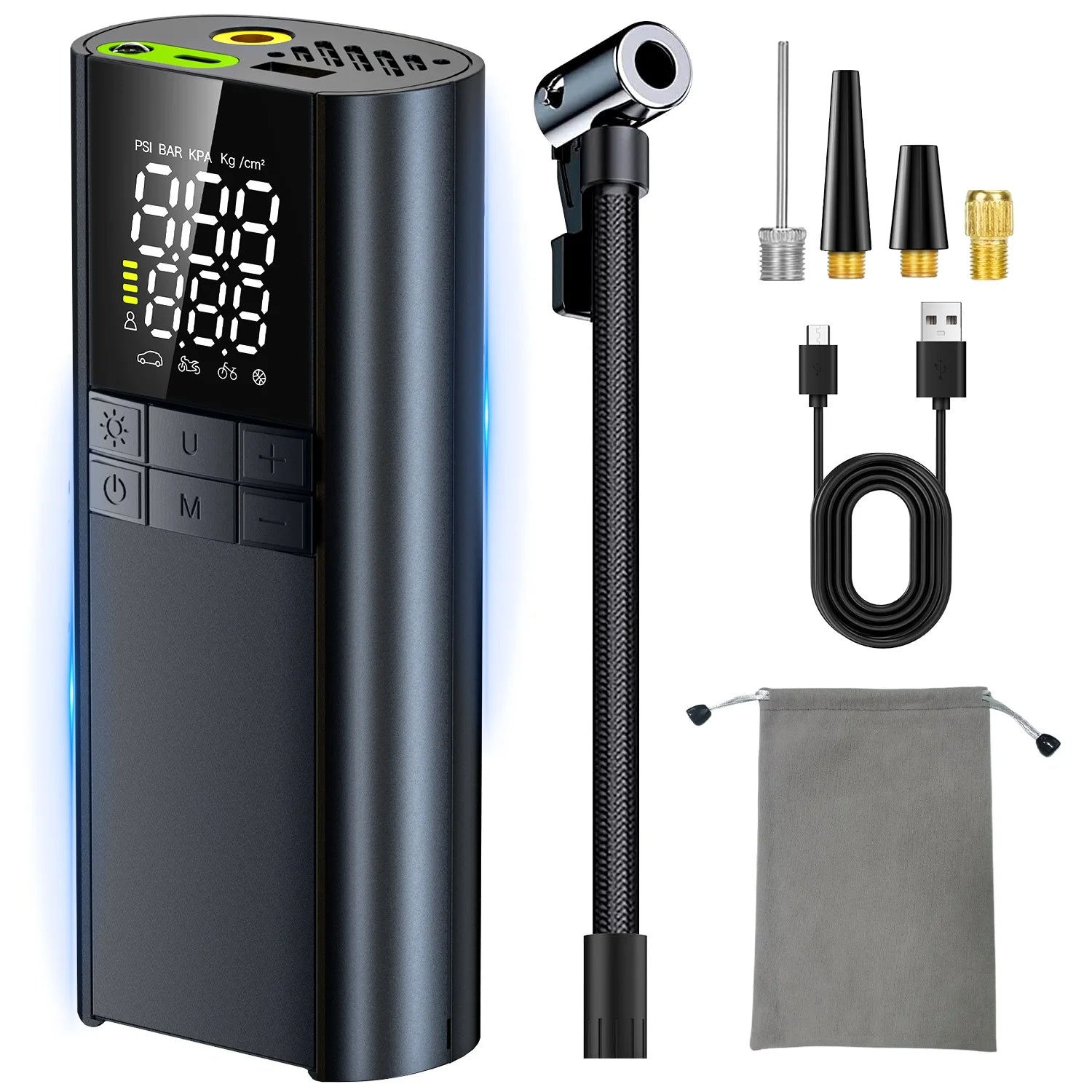 Intelligent Tire Inflator Pump 8000mAh | Portable Air Compressor for Car Motorcycle Bicycle