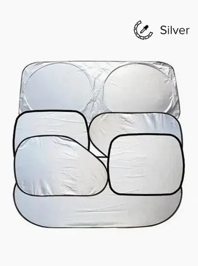 6 Pieces/Set Car Sunshade Windshield Covers | Anti Snow Ice UV Protection Reflective alternate view