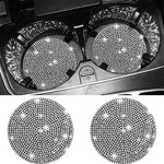 2pcs Imitation Diamond Bling Car Cup Holder Coasters