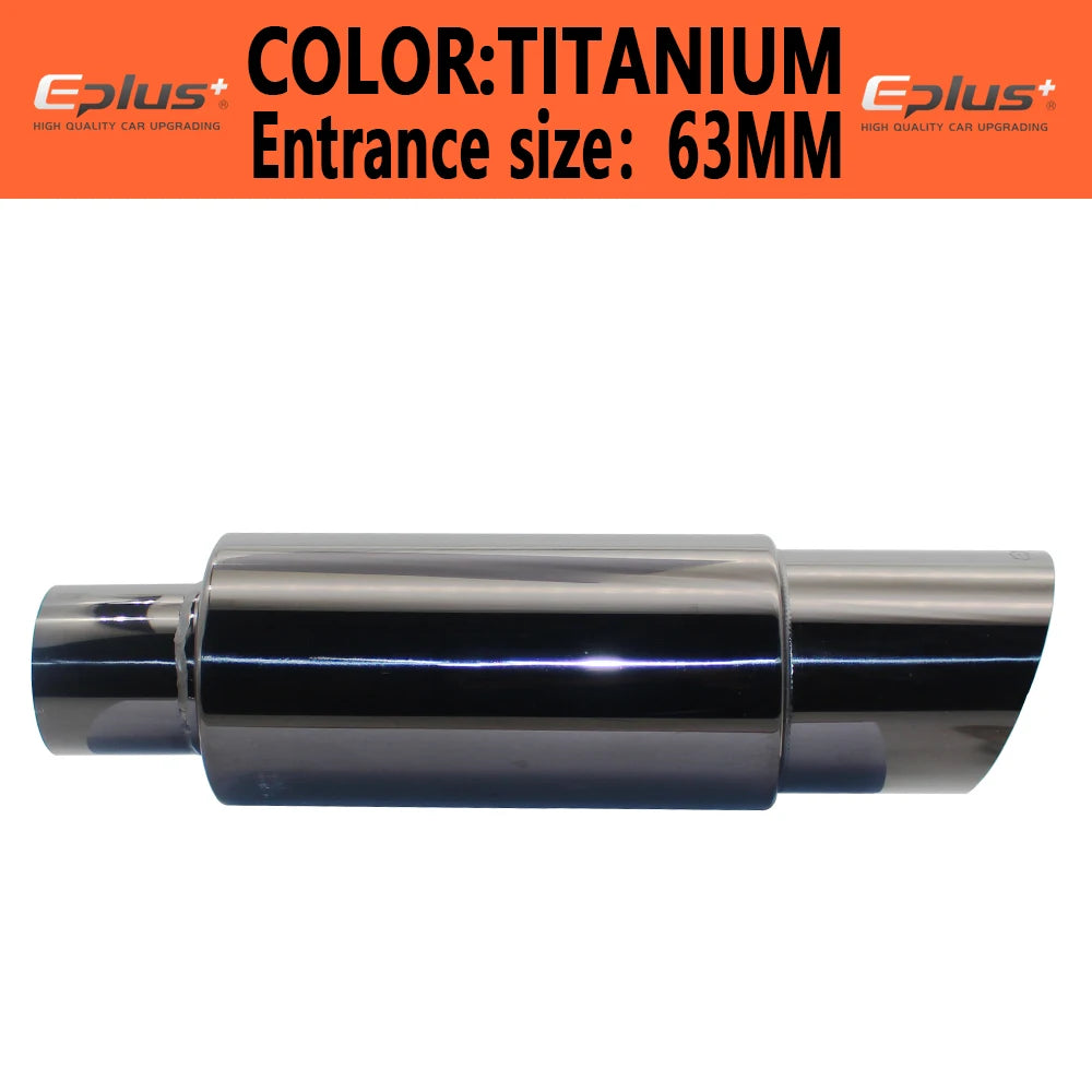 EPLUS Car and Motorcycle Exhaust Pipe Muffler Tail Pipe | Universal Stainless Steel Exha detail view