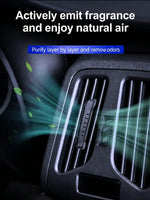 Car Air Vent Clip Solid Perfume Diffuser Long‑Lasting Fragrance Odor Eliminator Auto Air Freshener for Cars SUVs Trucks Black