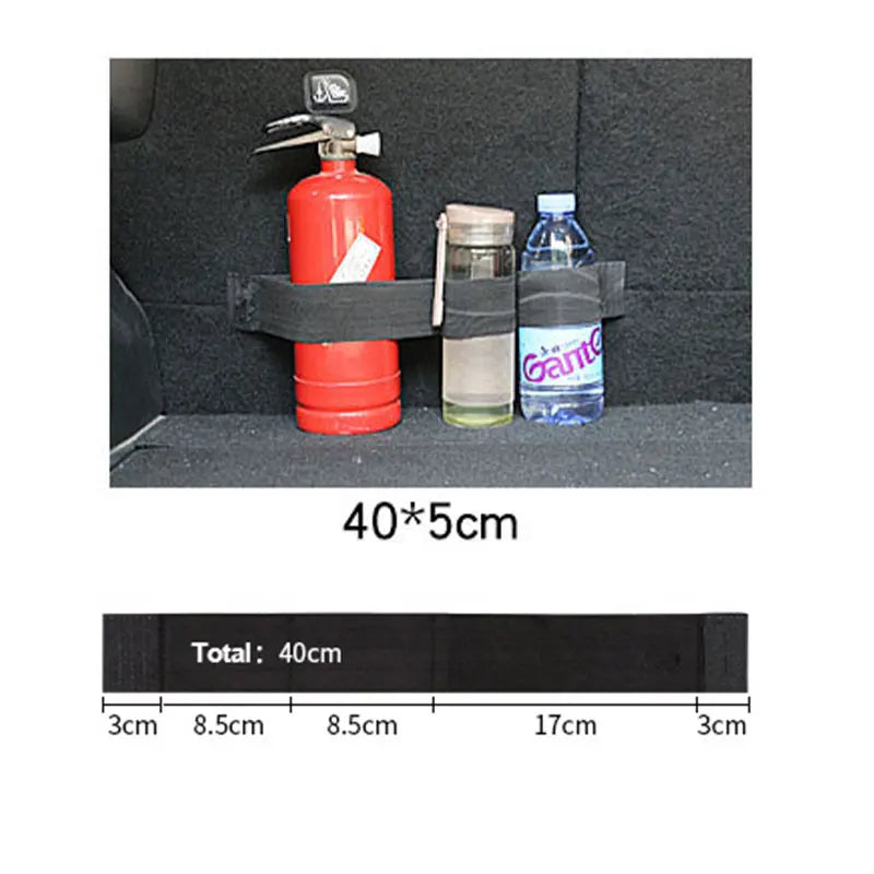 Car Trunk Organizer Elastic Fixing Tape Fire Extinguisher Water Tank Miscellaneous additional angle