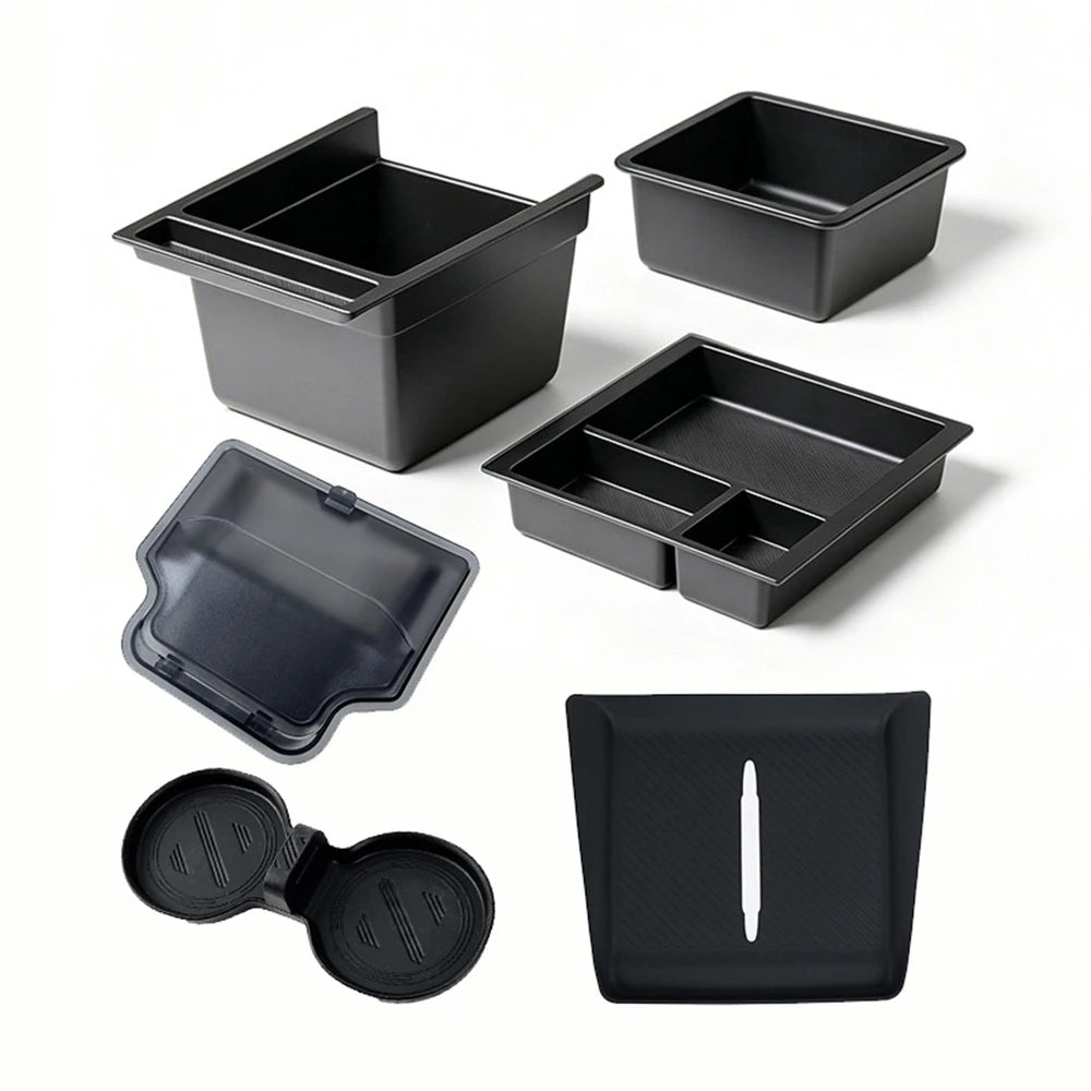 Upper Lower Slidable Console Storage Box Armrest Tray Insert For Tesla Model Y L 2026 Lo detail view