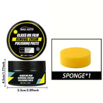 Car Glass Polish Coating Kit for Windshield Oil Film Removal Paste Car Glass Water Rep close-up view
