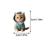 Car Outlet Vent Perfume Clips Cat Acrylic 2D Air Freshener Diffuser | Car Interior additional angle