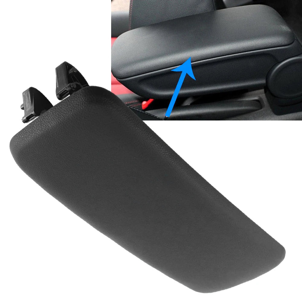 Center Console Armrest Cover Lid Black Leather Replacement for Audi A1 8X1 2012 2013 2014 2015 2016 2017 2018