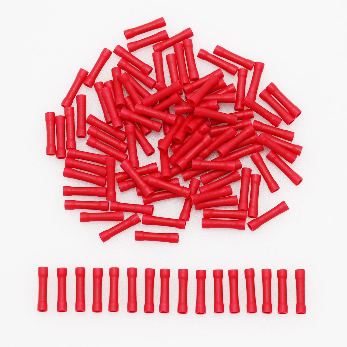 50/100/200pcs BV1.25 BV2.5 BV5.5 Insulated Straight Wire Butt Connector Electrical Co alternate view