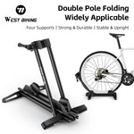WEST BIKING Double Pole Bicycle Parking Stand | Foldable Indoor Bike Rack for 24-29 Inch MTB and 700