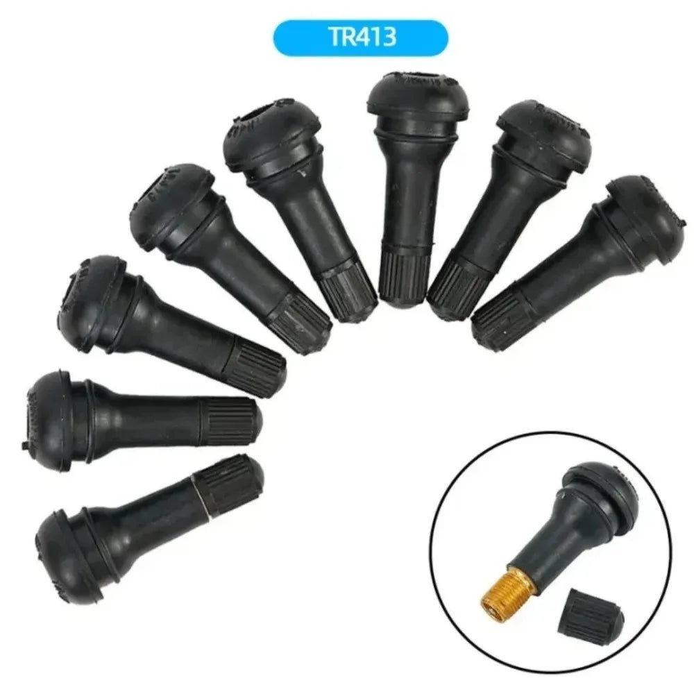 TR413 Tire Air Nozzle Valve Stem Set | 10 or 25 Pack Rubber Snap-in Car Accessories additional angle