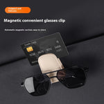 Leather Sunglasses Holder Car Sun Shade Clip alternate view