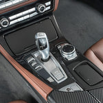 For BMW 5 Series F10 F11 520i Carbon Fiber Central Armrest Box Cover Storage Box Gear Position Panel Decoration Cover Auto Parts