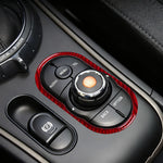 Carbon Fiber Car Multimedia Decorative Stickers For MINI ONE Cooper S JCW F54 F55 F56 close-up view
