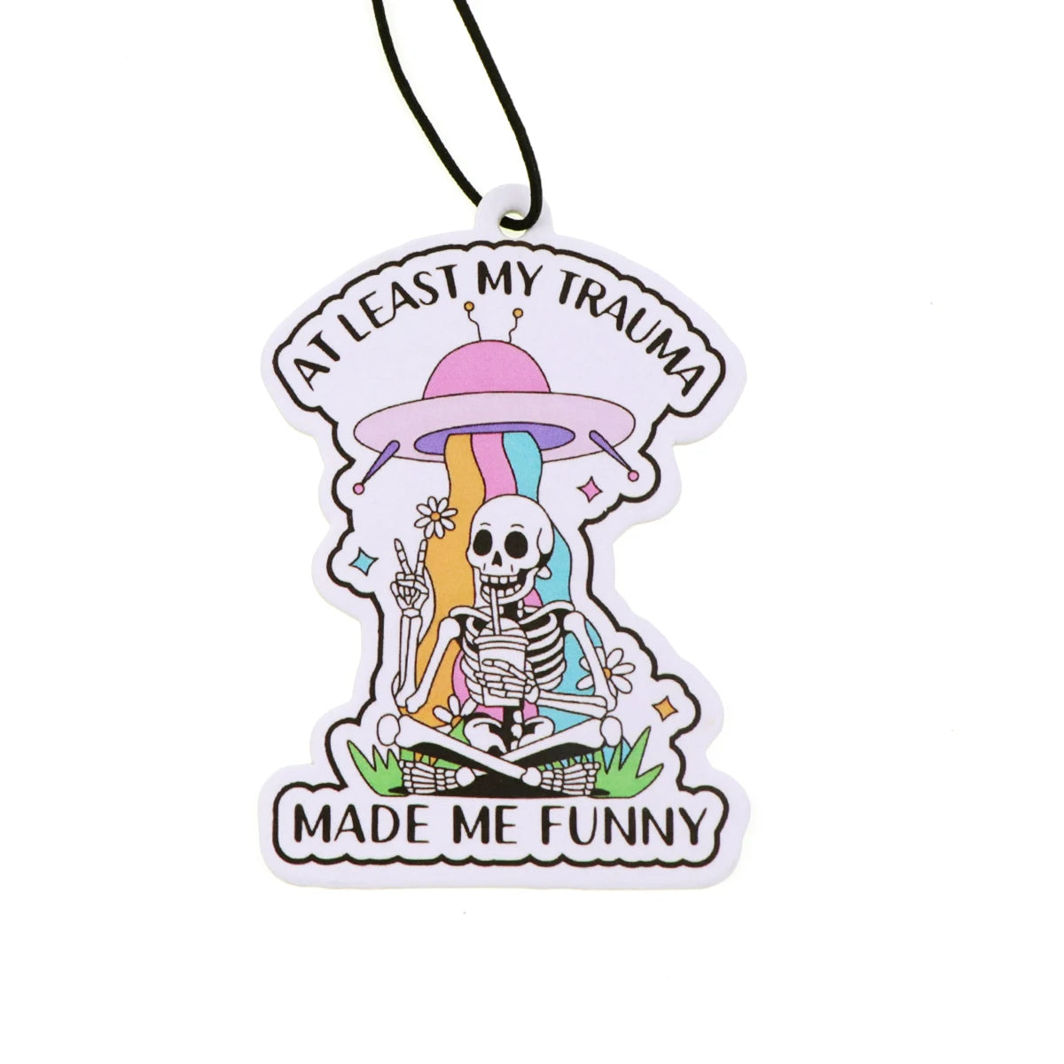 Raccoon Quotes Fragrant Paper Car Air Freshener | Solid Perfume Hanging for Home and alternate view