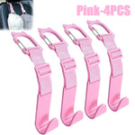 4PCS Car Headrest Hooks Rear Seat Back Storage Hanger