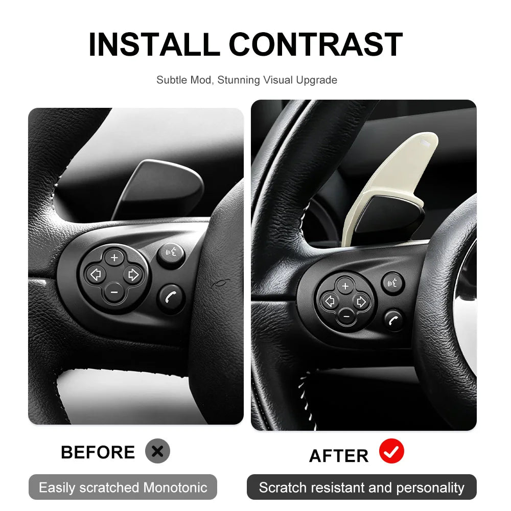 Car Steering Wheel Shift Paddle Shifters Extension for MINI Cooper S JCW R55 R56 R57 lifestyle view