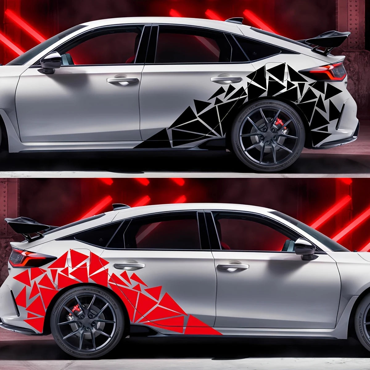 1pc Freestanding Triangles Graphics Car Sticker Decal Decoration SUV Truck Vehicle Camping Rv Vinyl