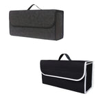 Car Trunk Storage Box 1-Pack: Foldable Bag with Compartments & Handle, for SUVs/Sedans close-up view