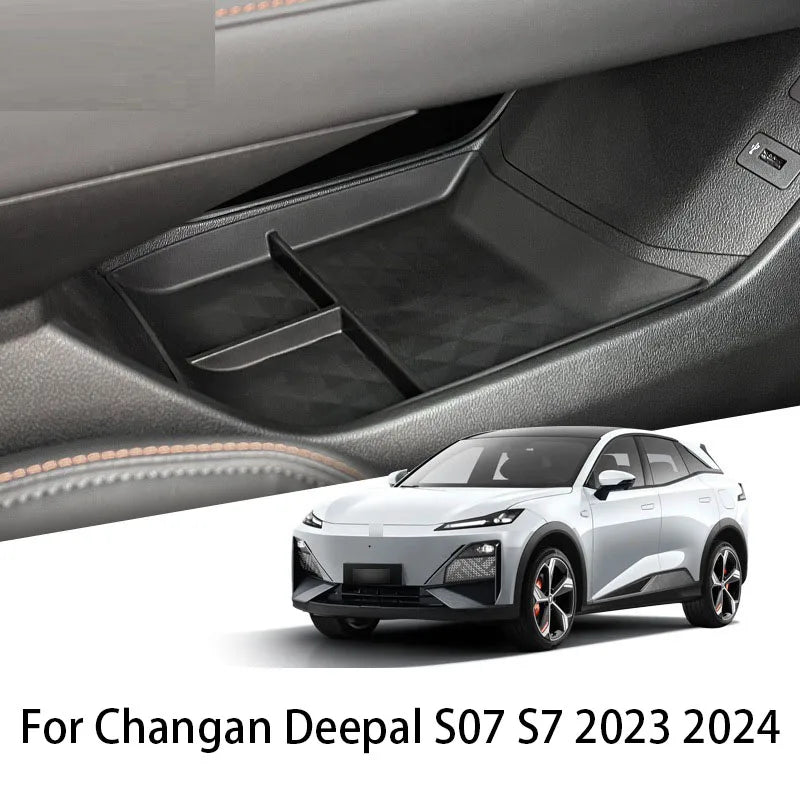 Black Car Center Console Storage Box for Changan Deepal S07 S7 2023 2024 2025 Interior Storage Box Auto Accessories