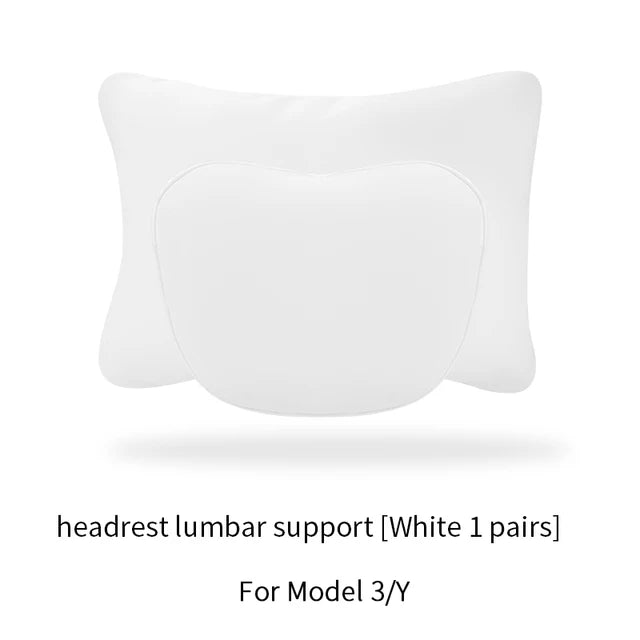 OULEX Car Seat Neck Pillow for Tesla Model 3 Y | Soft Memory Foam Headrest and Lumb additional angle