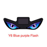 1PCS Solar Power Devil’s Eye Car Window Ambient Light With Suction Cup USB-C Rechargeable Eye Shaped Flashing Warning Lamp