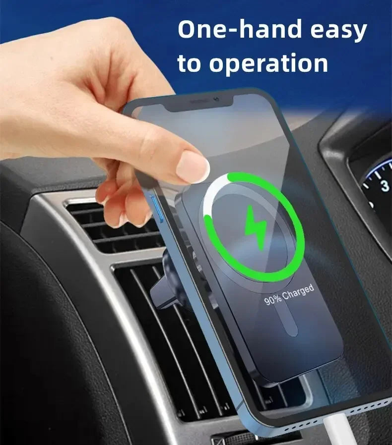 30W Fast Wireless Car Charger | MagSafe Car Mount for iPhone and Android additional angle