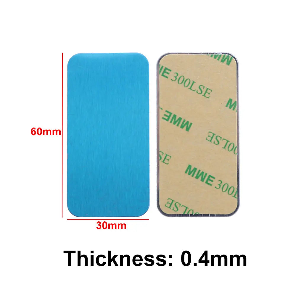 JCD 10pcs Silver Magnetic Metal Plate for Car Phone Holder | Universal Iron Sheet M additional angle